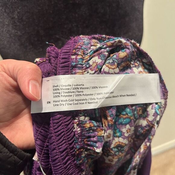 NWT XS Band Of The Free CORALINE PURPLE FLORAL CROSSOVER MINI DRESS - Picture 13 of 14